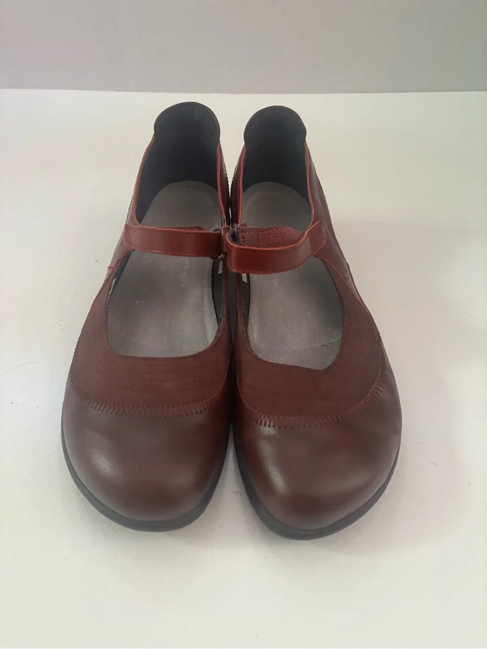Naot Women’s Kirei Maryjane Shoes Violet Bourdeaux‎ Rumba Leather Nubuck Size 41